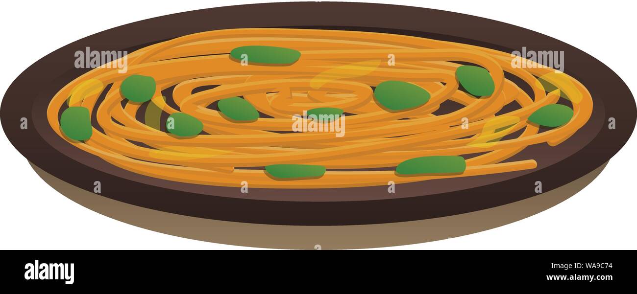 Thai Nudeln Symbol. Cartoon von Thai Nudeln vektor Symbol für Web Design auf weißem Hintergrund Stock Vektor