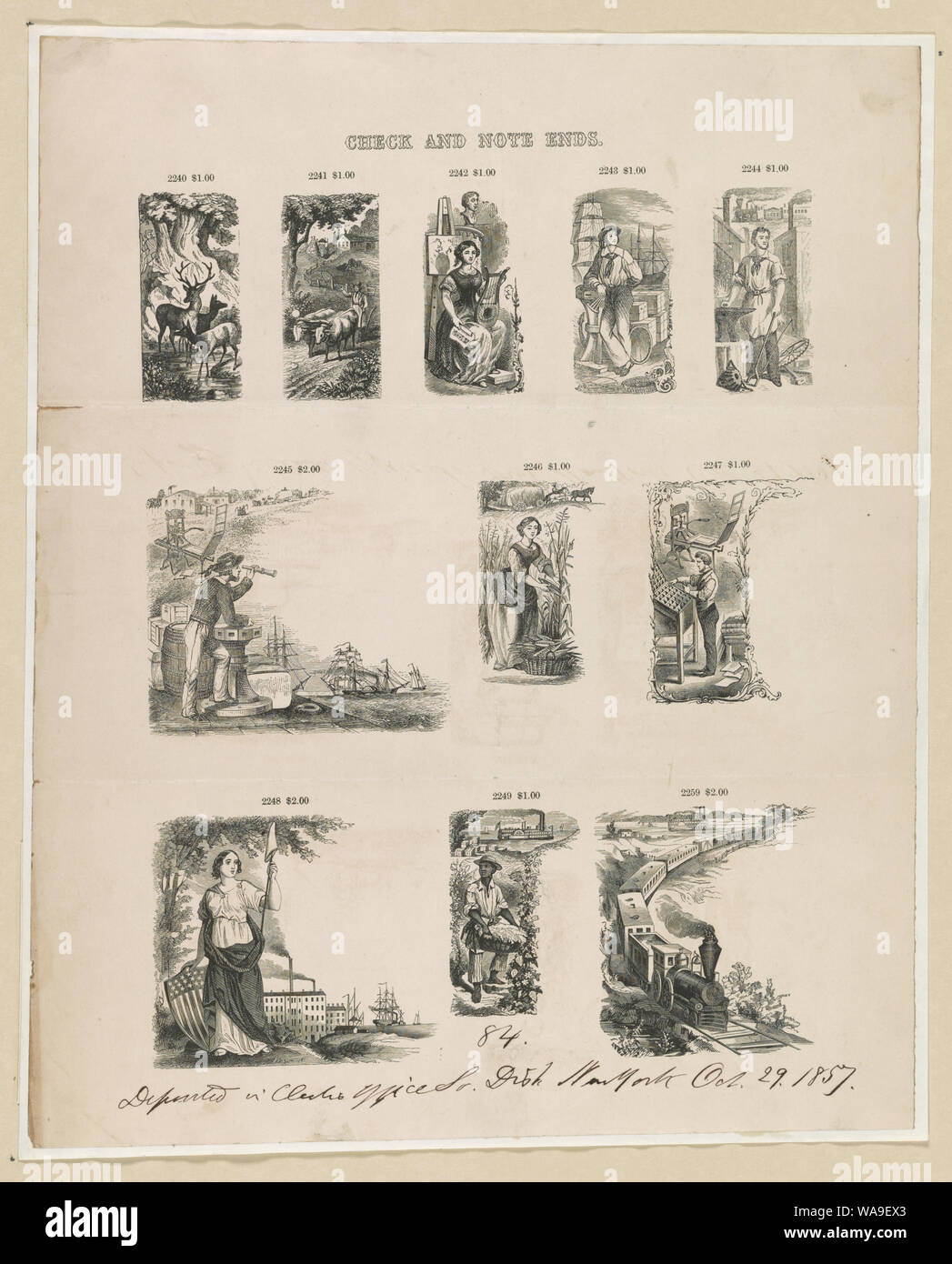 Prüfen und notieren Sie Enden Stockfoto