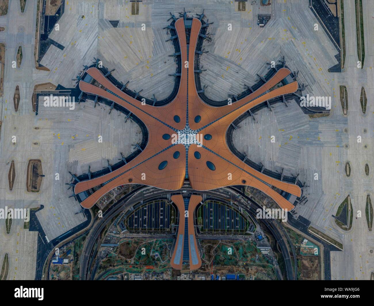 ------ Luftbild der Pekinger Daxing internationalen Flughafen in Peking, China, 1. Juni 2019. British Airways bekannt Mittwoch (10 Juli 2019) t Stockfoto