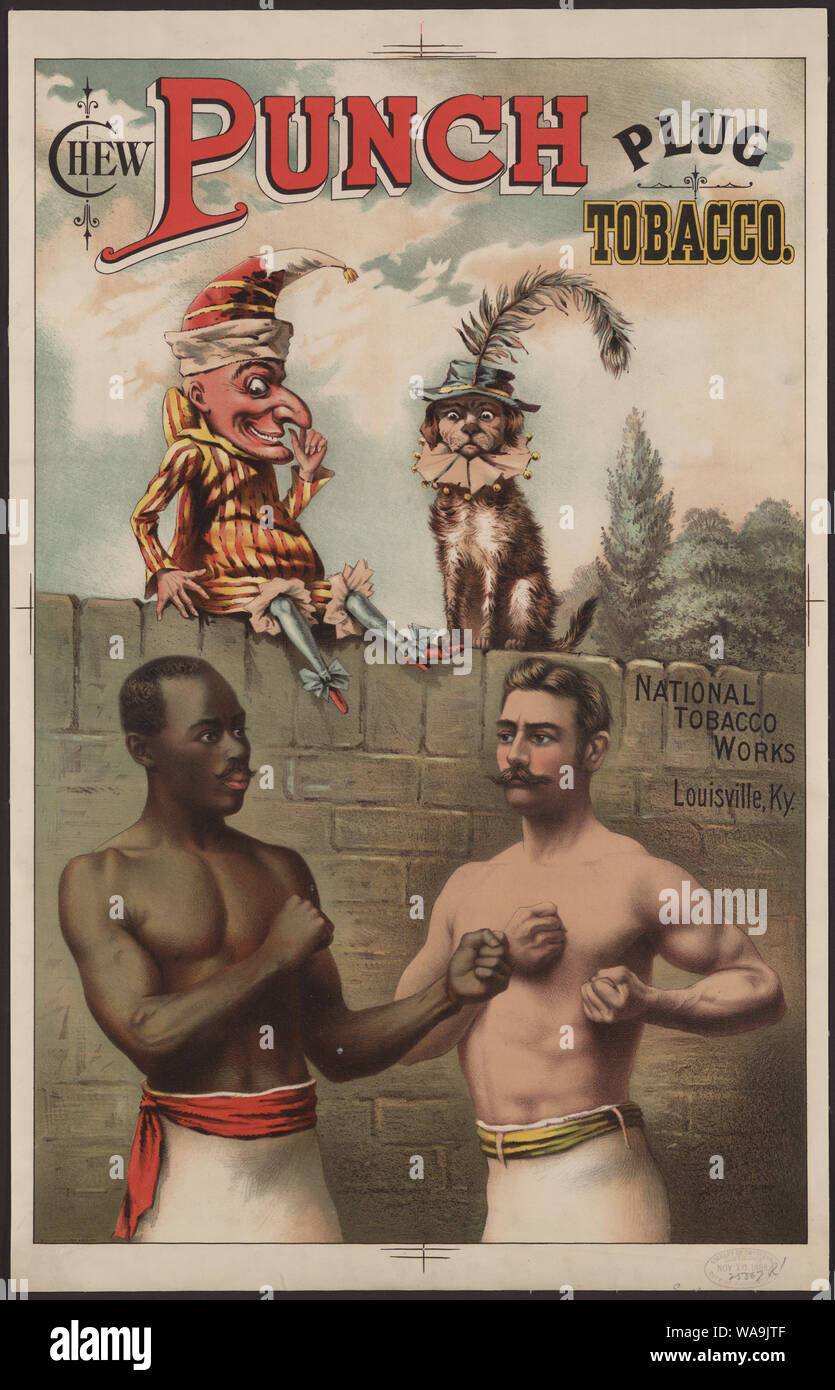 Kauen Punch Tabak. Die nationalen Tabak Werke, Louisville, Ky. Stockfoto