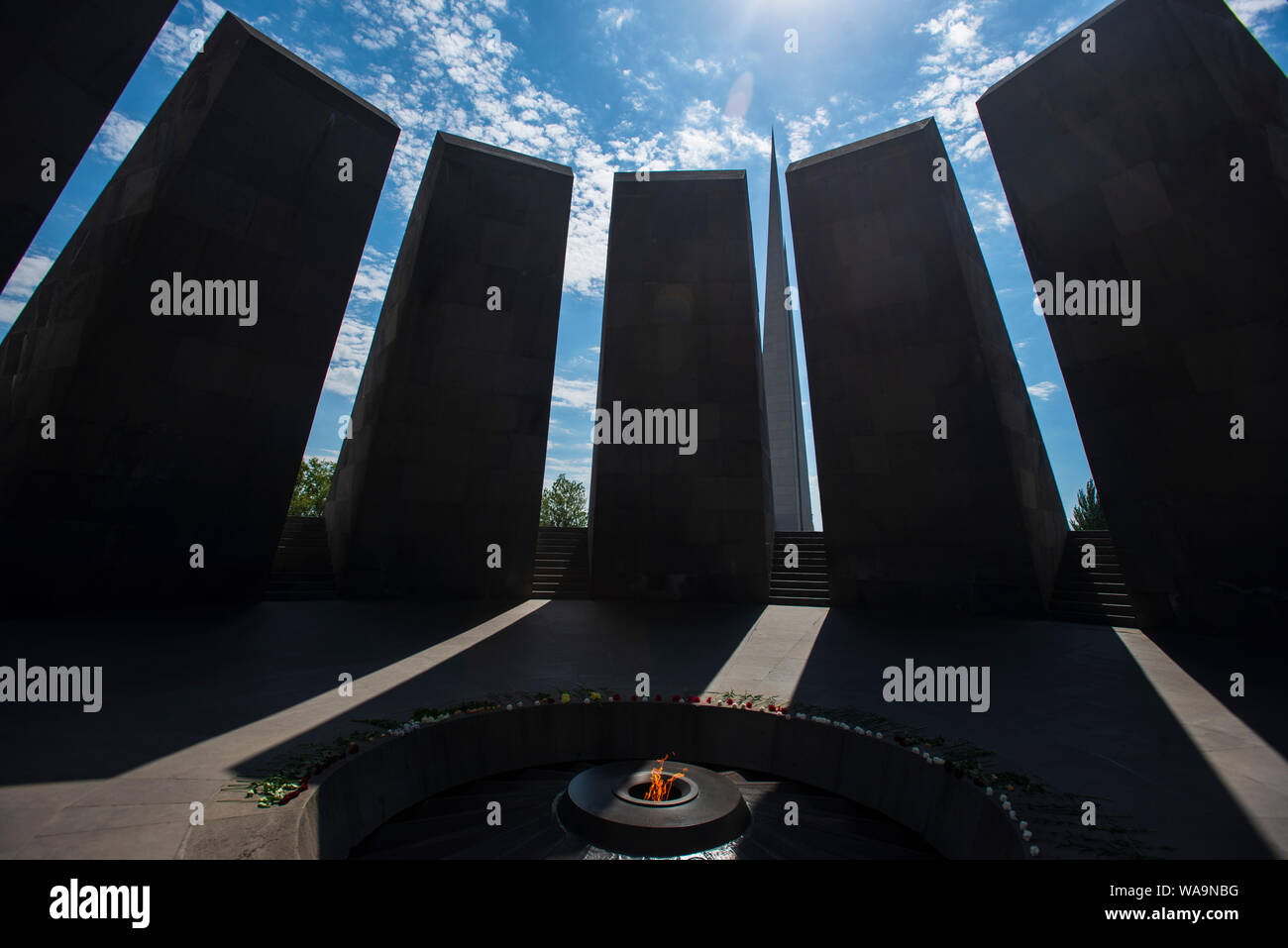 Tsitsernakaberd, armenischen Völkermord Mahnmal, Denkmal und Museum, Jerewan, Armenien Stockfoto