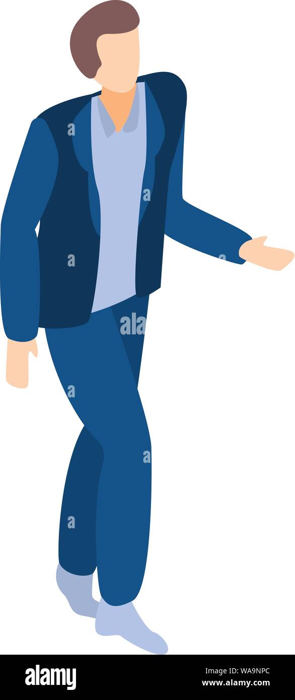 Moderne Büroarbeiter Symbol, isometrische Stil Stock Vektor