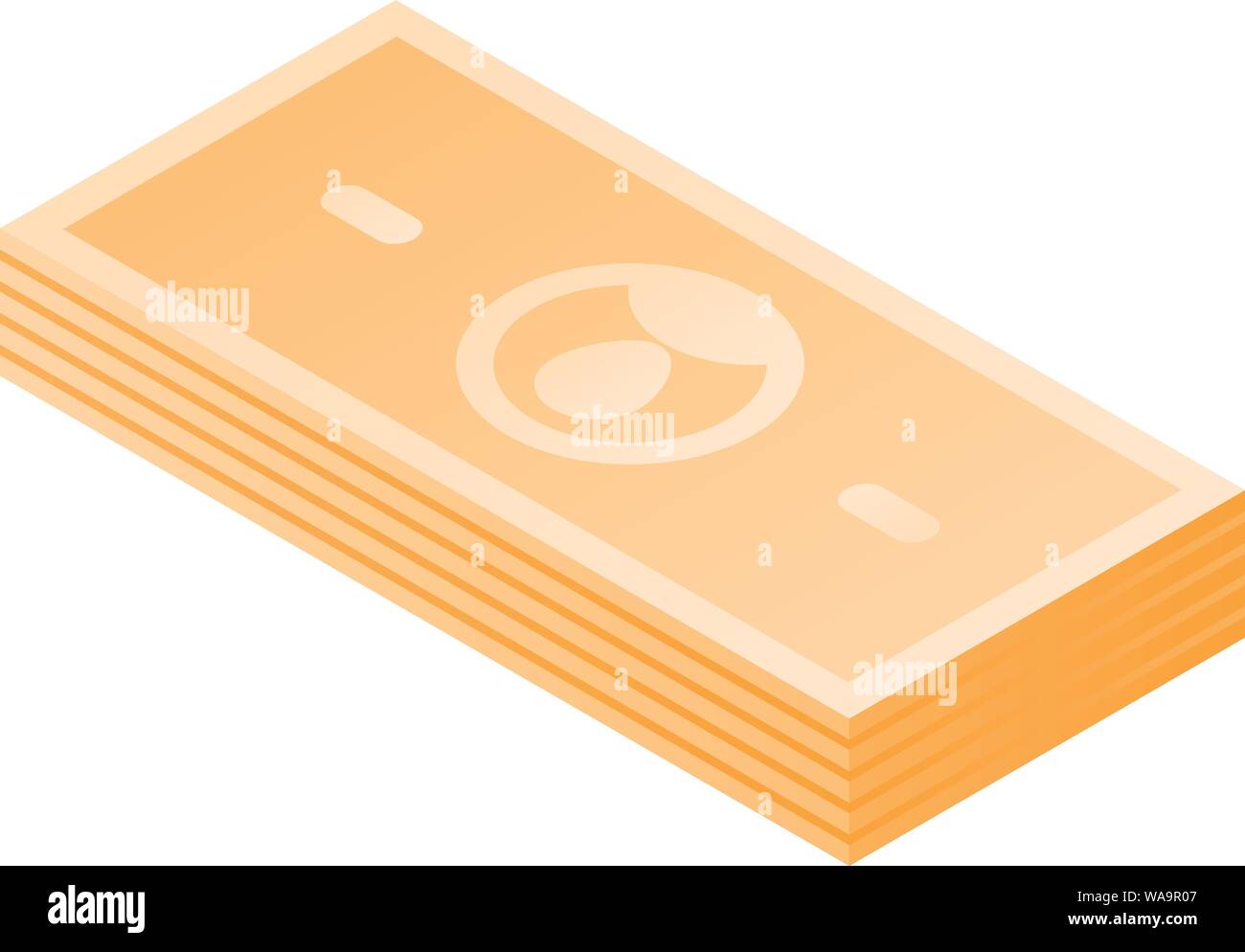 Gold Geld pack Symbol, isometrische Stil Stock Vektor