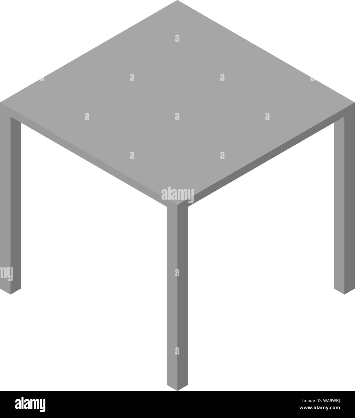 Quadratische tisch Symbol, isometrische Stil Stock Vektor