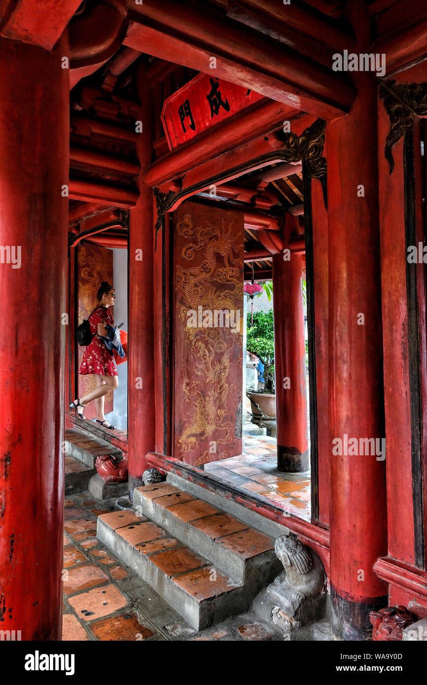 Temple of Literature in Hanoi, Vietnam. Stockfoto