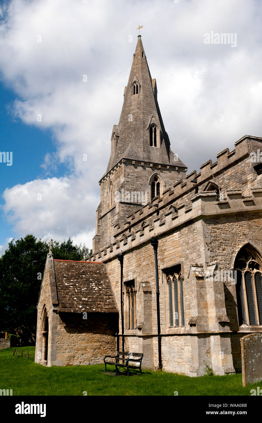 St. Johannes der Täufer Kirche, South Luffenham, Rutland, England, Großbritannien Stockfoto