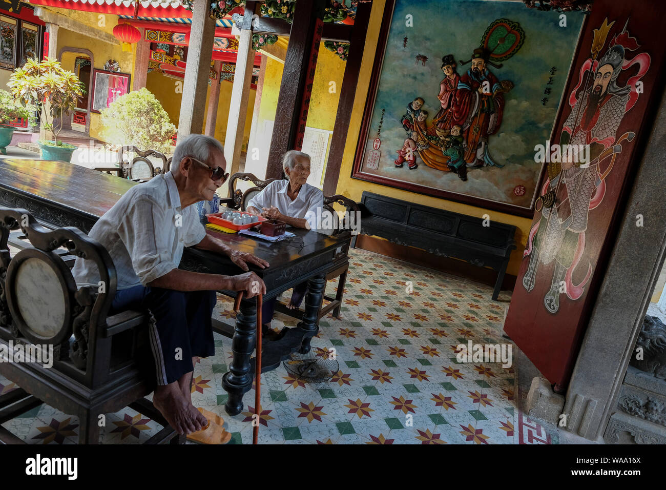 Hoi An, Vietnam - 17. August: Versammlungshalle der Chinesen aus Chaozhou am 17. August 2018 in Hoi An, Vietnam. Stockfoto