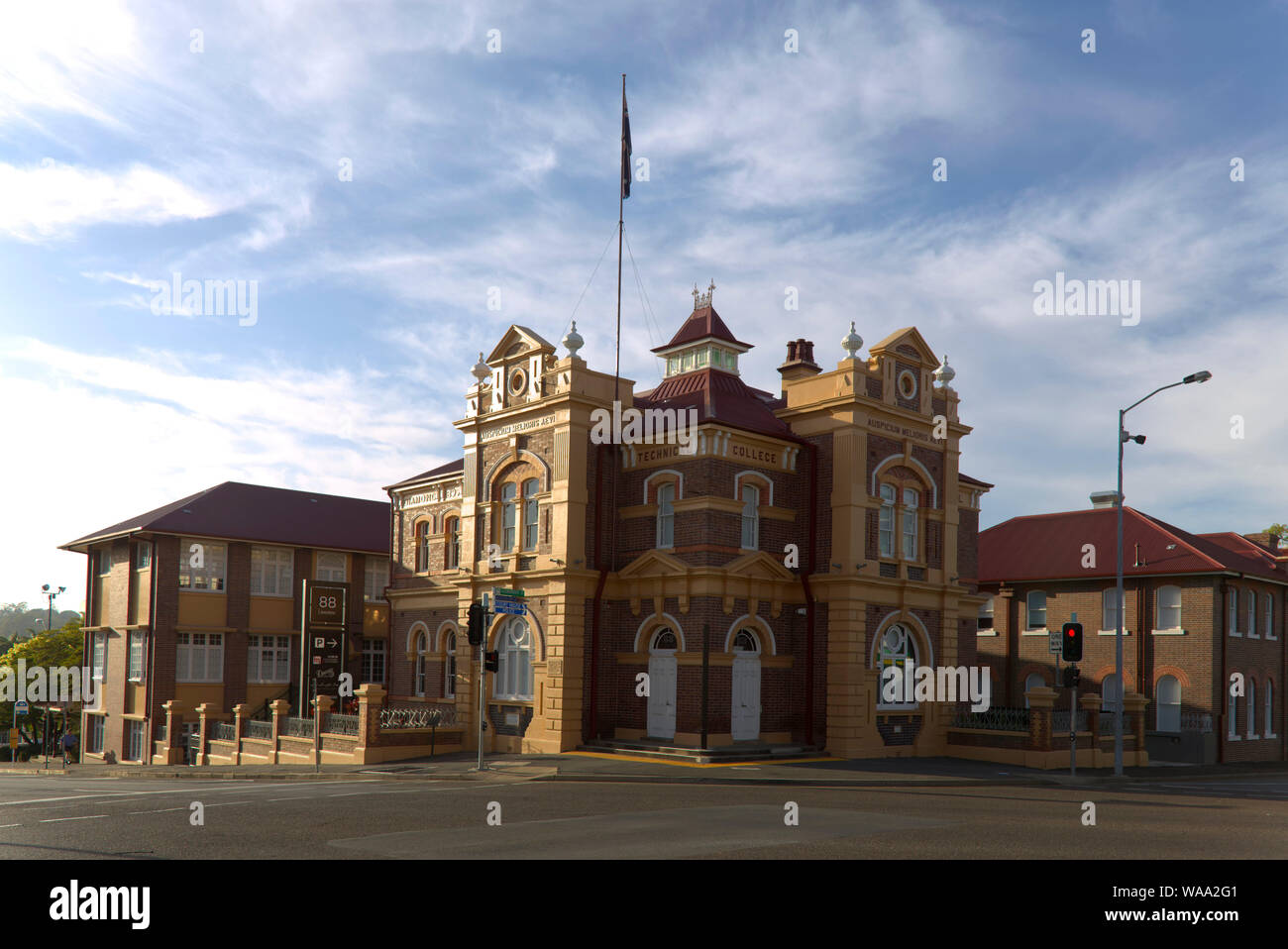 Ehemalige Technische Hochschule (1897) Gebäude vom Architekten entworfen wurde: George Brockwell Gill heute das Pumpyard Bar & Brauerei Ipswich Queensland Au Stockfoto