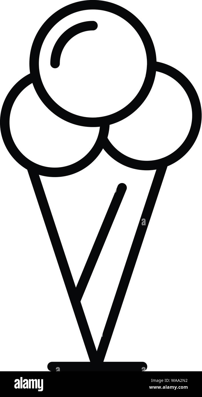 Sommer Eis Symbol, outline Style Stock Vektor