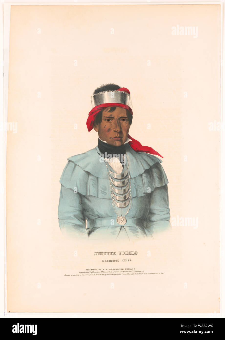 Chittee Yoholo ein Seminole Chief Stockfoto