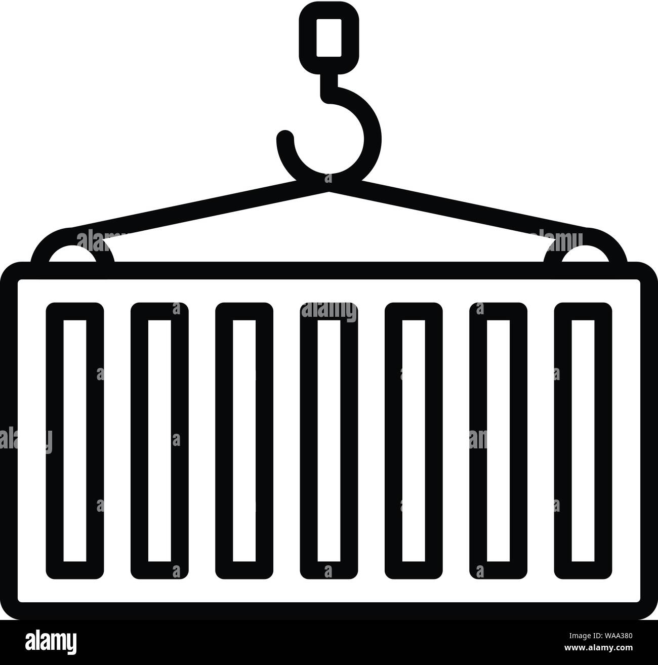 Haken Kran Container Symbol nehmen, outline Style Stock Vektor