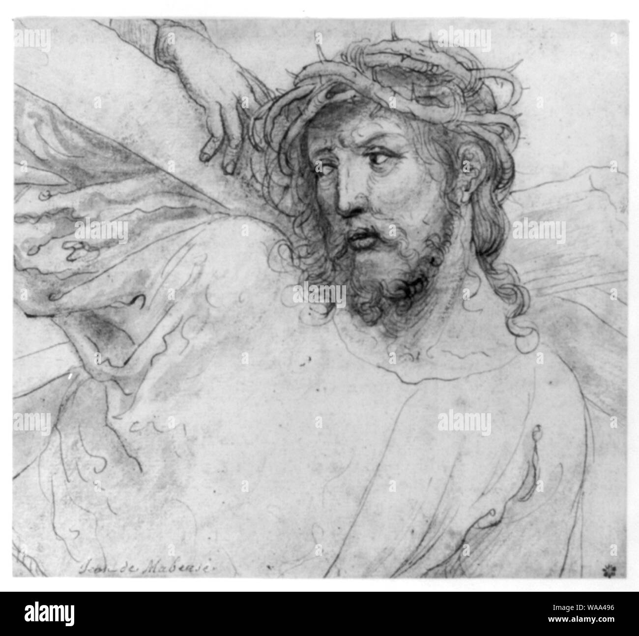 Christus mit dem Kreuz Stockfoto