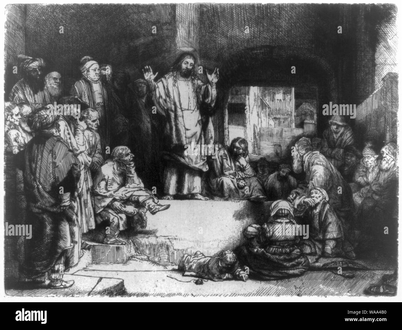 Christus predigt Stockfoto