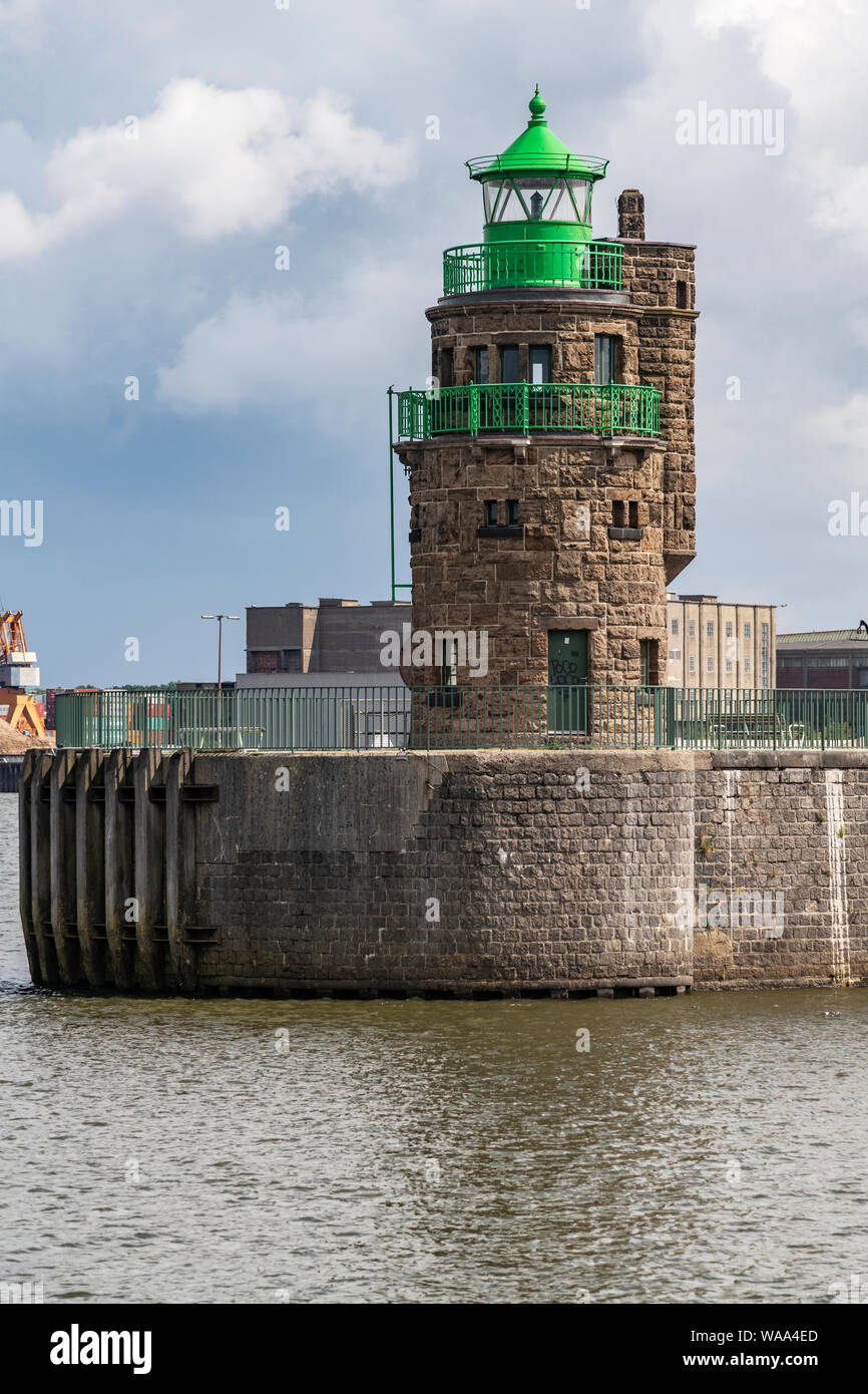 Der 'Mäuseturm'am Überseehafen in Bremen. Stockfoto