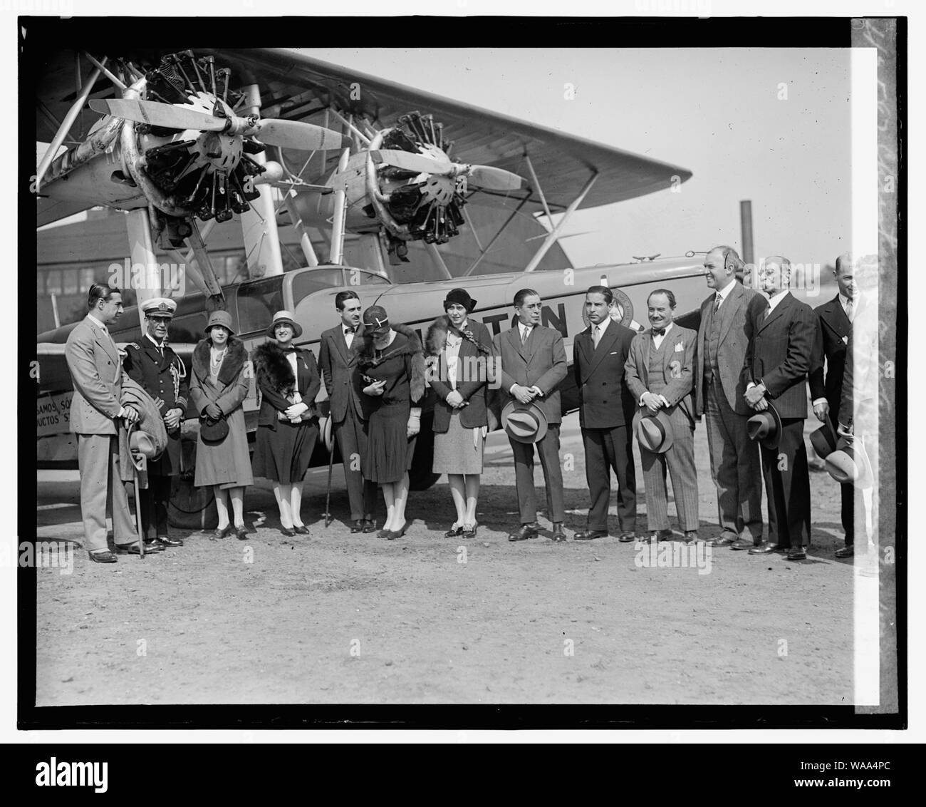 Taufe ein... Amerikanische Luft weg, Flugzeug, 5/23/29. Stockfoto