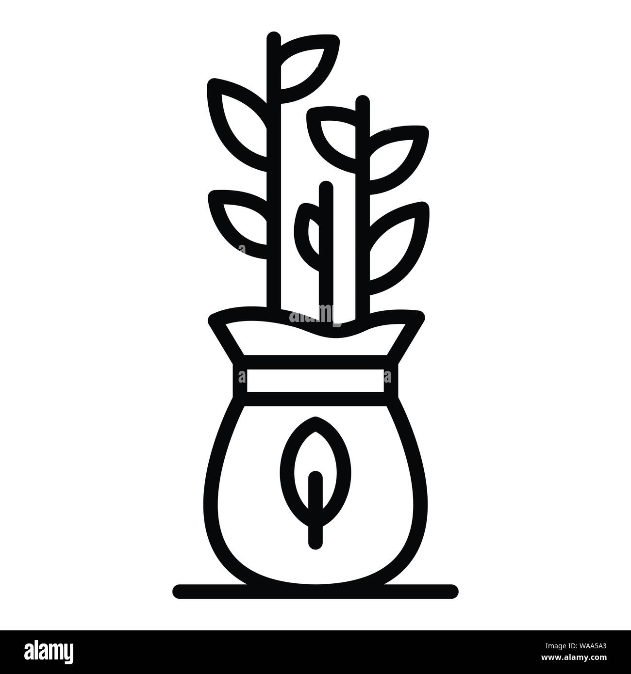 Pflanze Samen sack Symbol, outline Style Stock Vektor