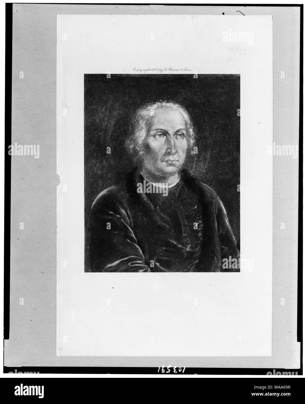 Christopher Columbus, Kopf und Schultern hoch, nach rechts Stockfoto