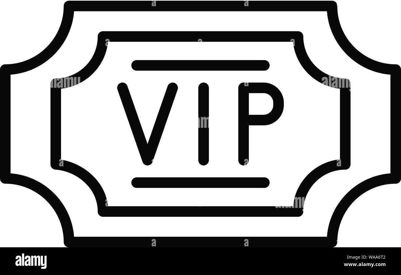 VIP-label Symbol, outline Style Stock Vektor