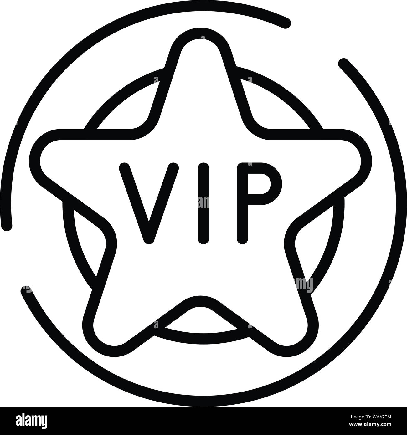 VIP Star Symbol, outline Style Stock Vektor