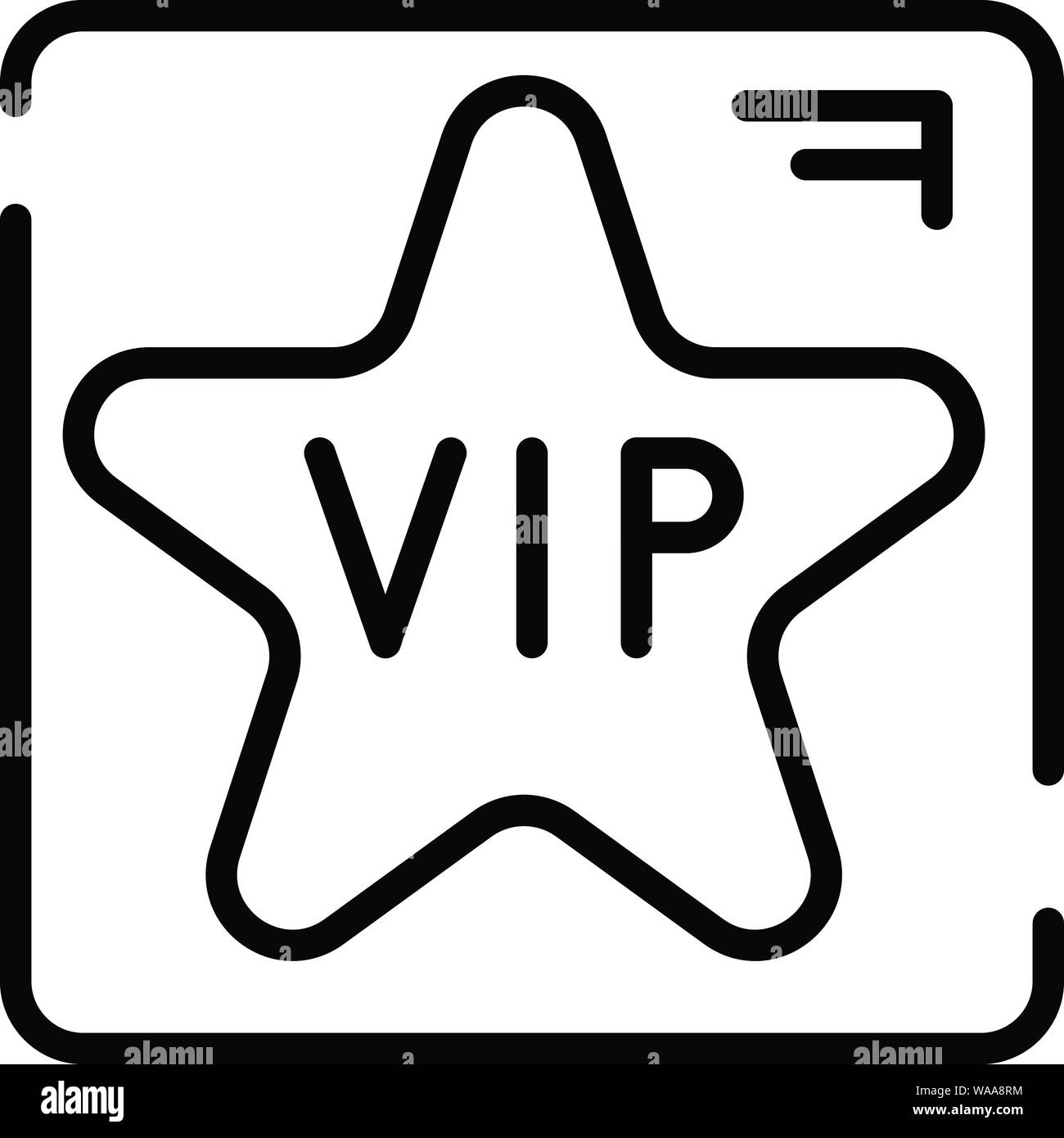 VIP Star Symbol, outline Style Stock Vektor