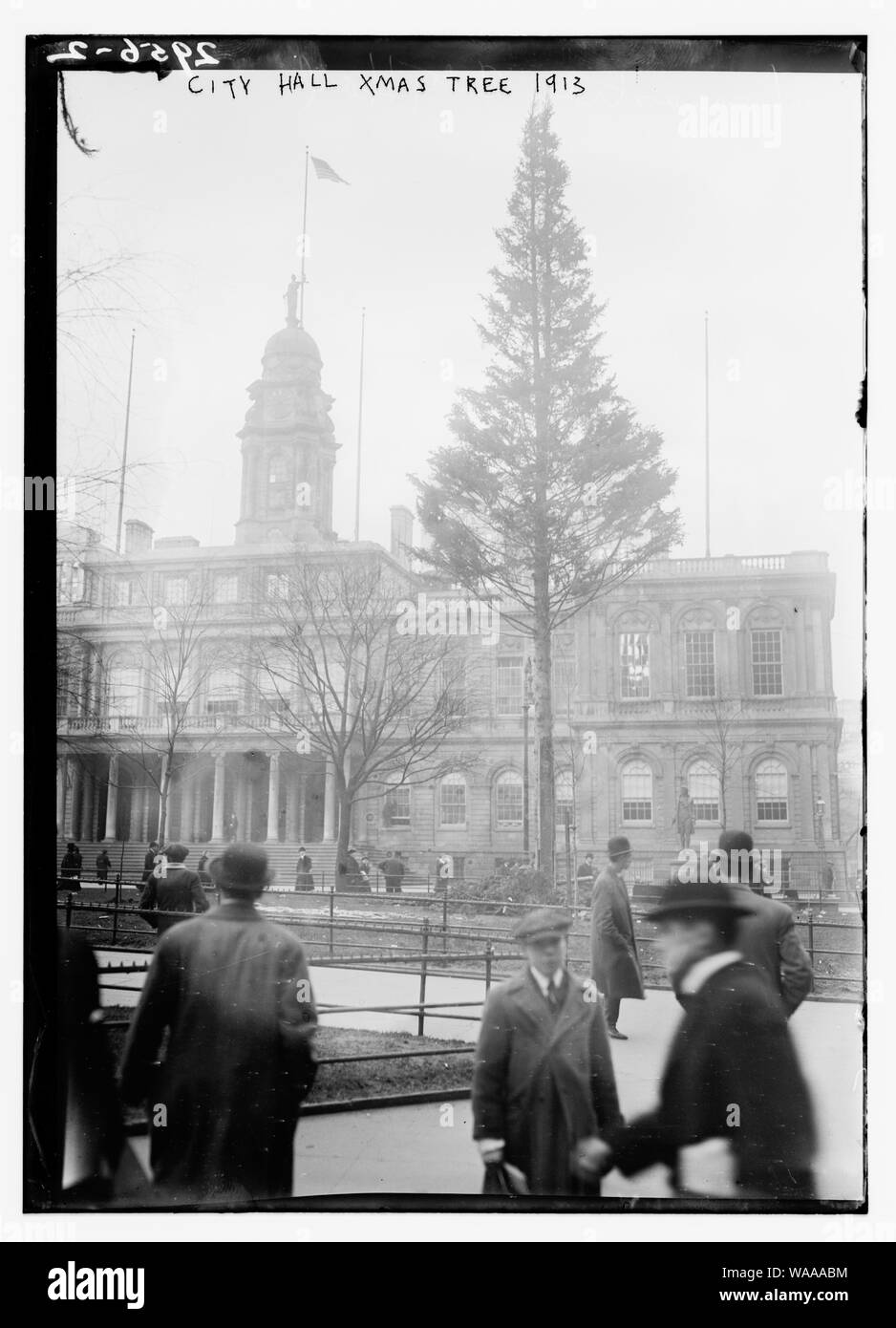Rathaus Weihnachtsbaum 1913 Stockfoto