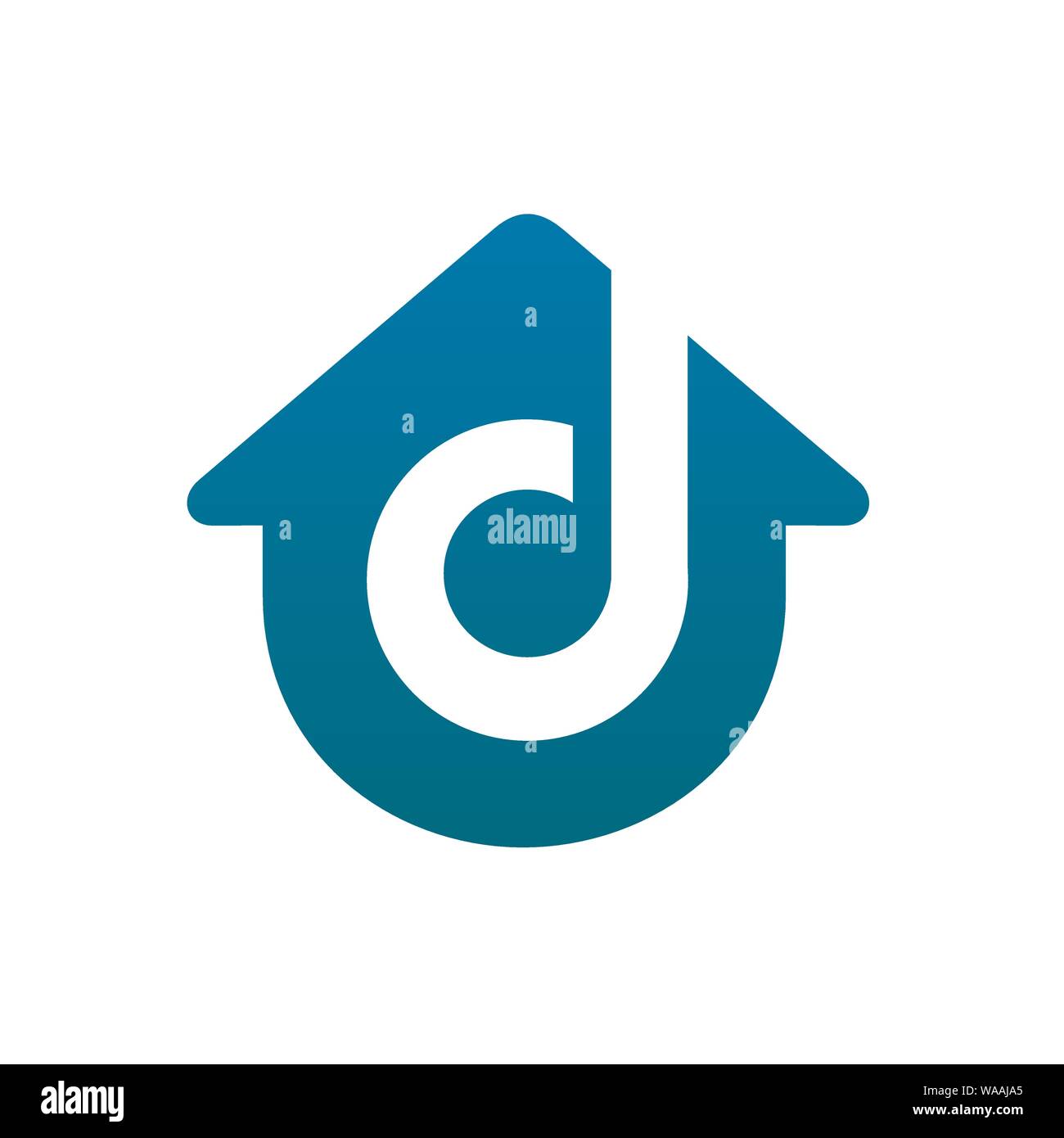 Buchstabe d Home Logo. Sweet Home Logo Vorlage ist vor allem für etwas in Bezug real estate Business, Home Improvement, Broker, etc. Stock Vektor
