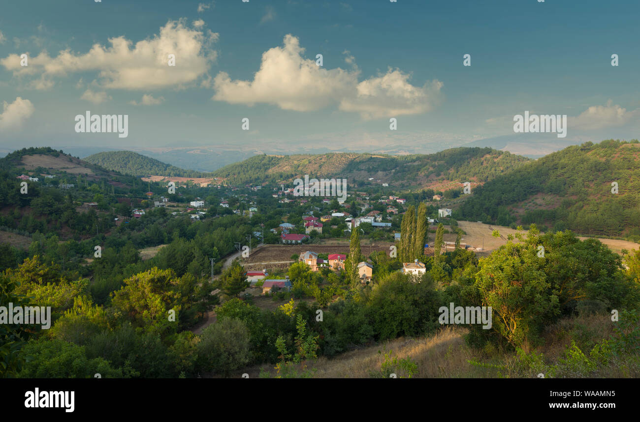 Panoramablick auf Kaypak Plateau, Osmaniye - Türkei Stockfoto