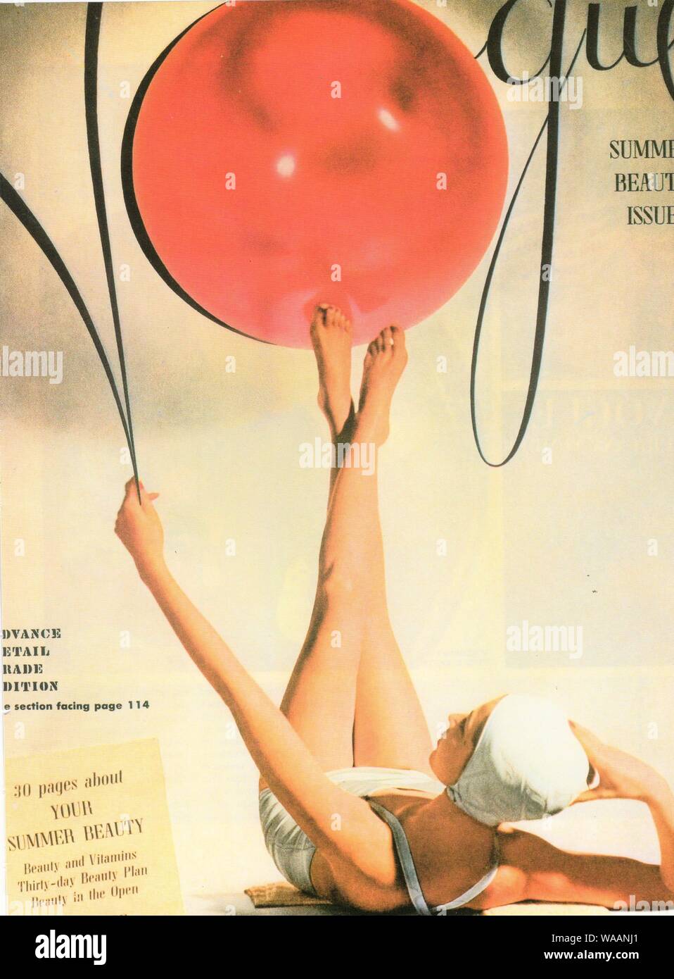 Vogue Cover 1940 Stockfoto