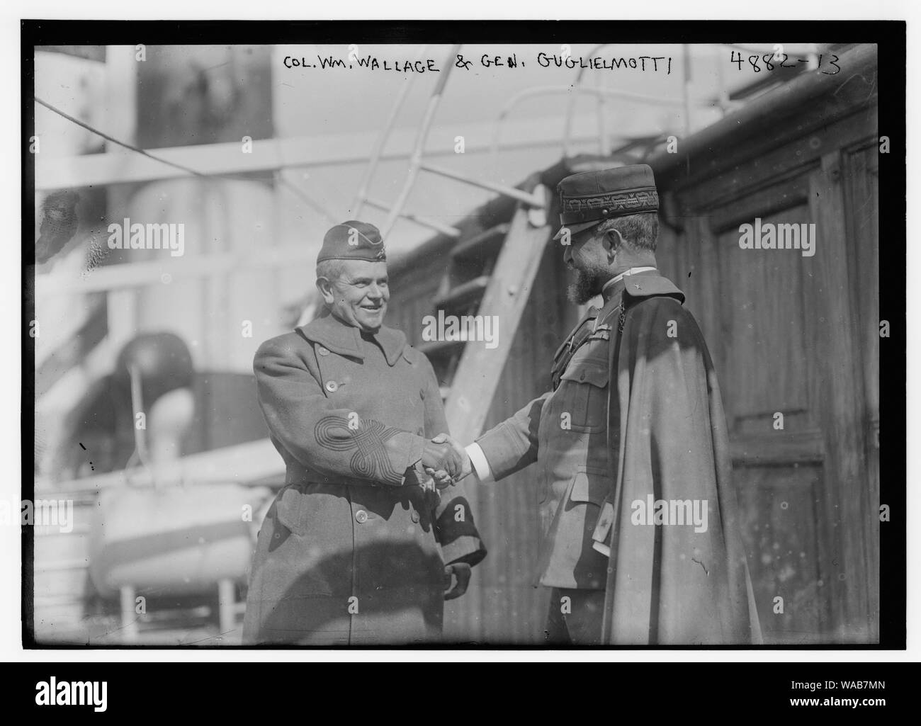 Kol. Wm. Wallace & Gen. Guglielmotti Stockfoto