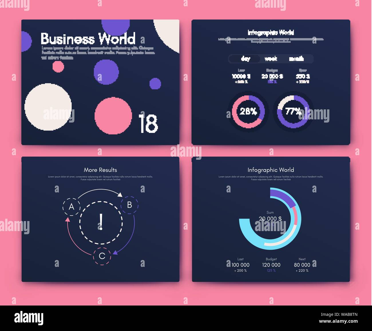 Infografik vektor Broschüre Elemente für business Abbildung Stock Vektor