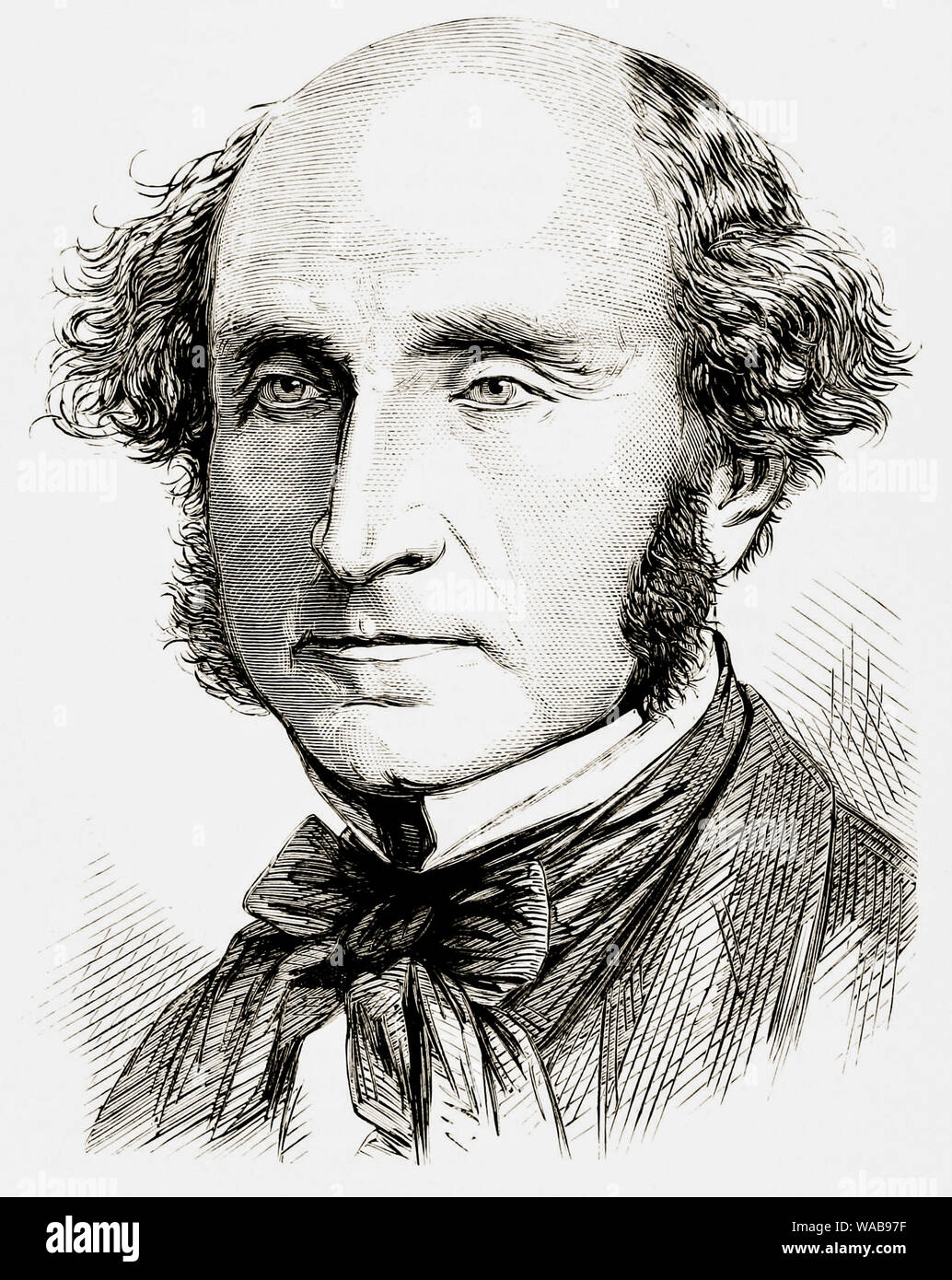 John Stuart Mill, 1806-1873, Porträt Gravur, ca. 1872 Stockfoto