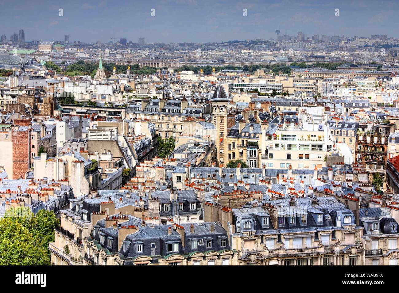 Paris Luftaufnahme vom Eiffelturm - Französisch Hauptstadt Architektur. Stockfoto