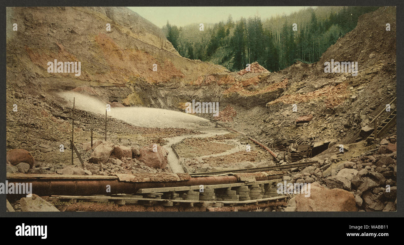 Colorado. Placer mining Stockfoto