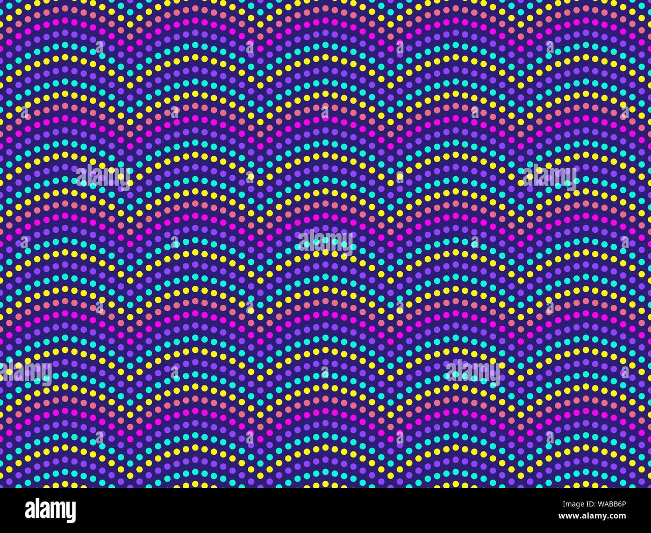 Gepunktete Kurve nahtlose Muster. Pop Art Hintergrund. Moderne Hintergrund. Vector Illustration Stock Vektor