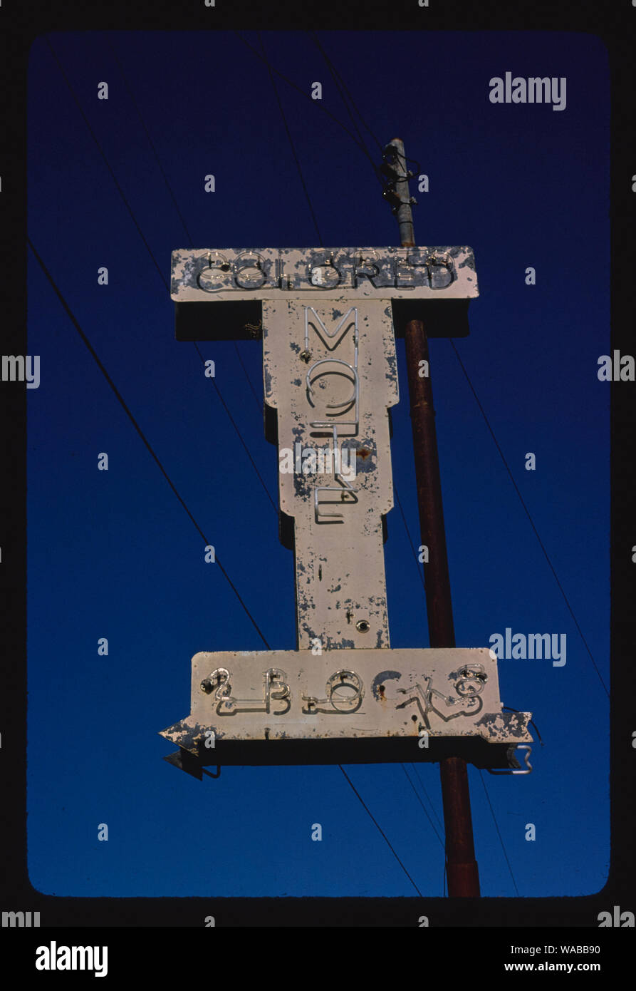 Farbige Motel Motel anmelden (getrennt), Route 80, Statesboro, Georgia Stockfoto