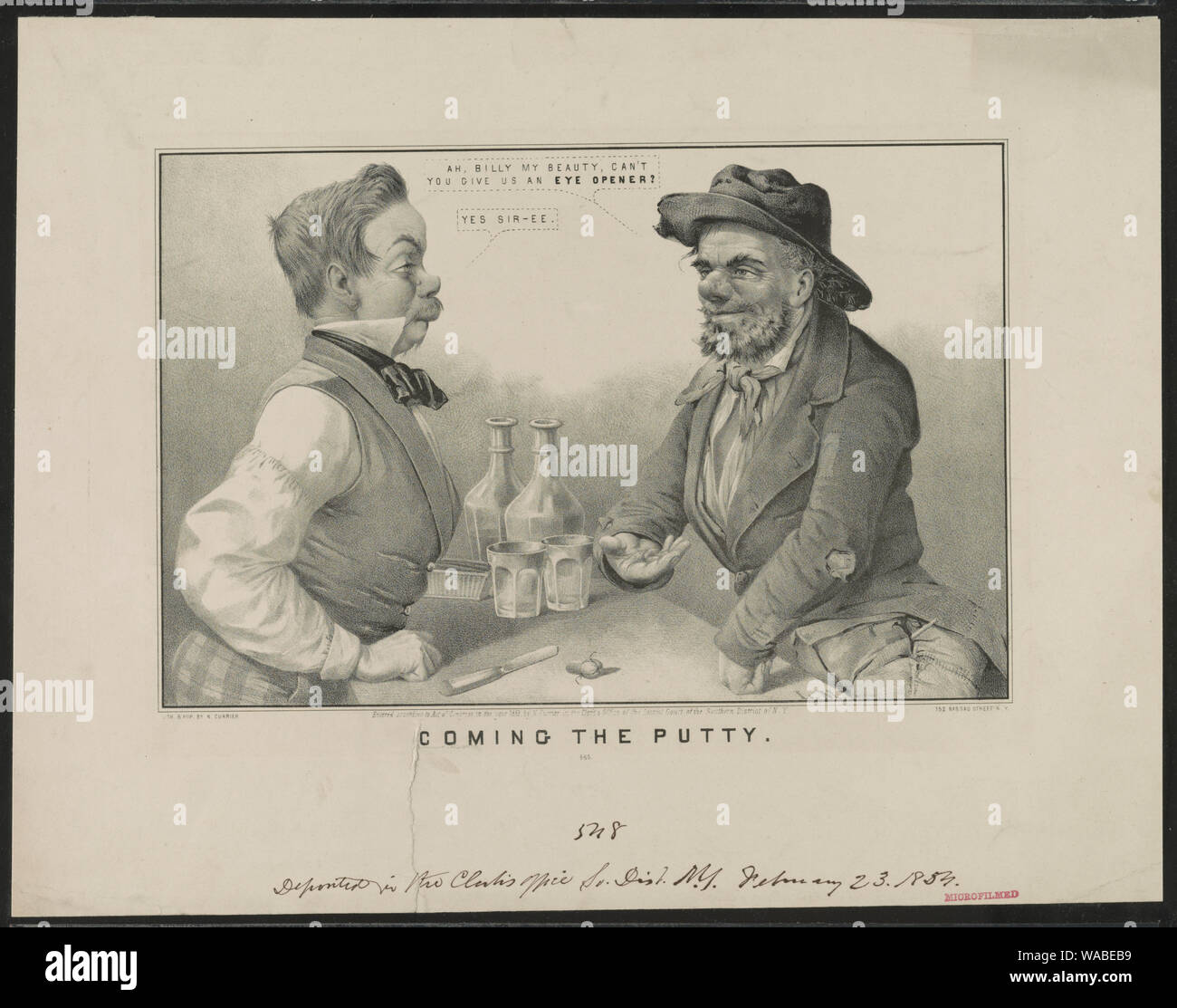 Kommen die putty Stockfoto