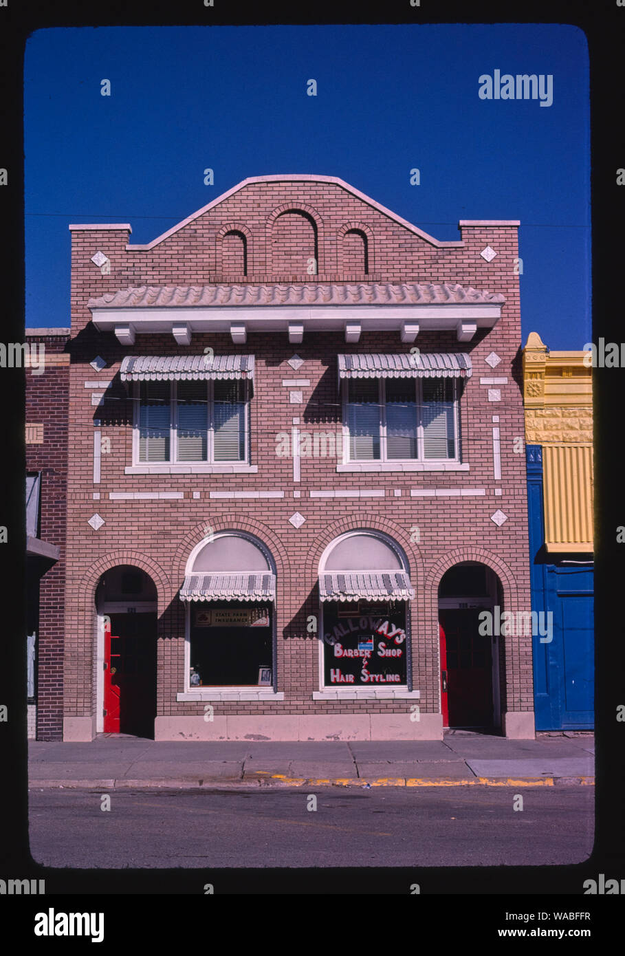 Kommerzielle Gebäude, Main Street, Gordon, Nebraska Stockfoto