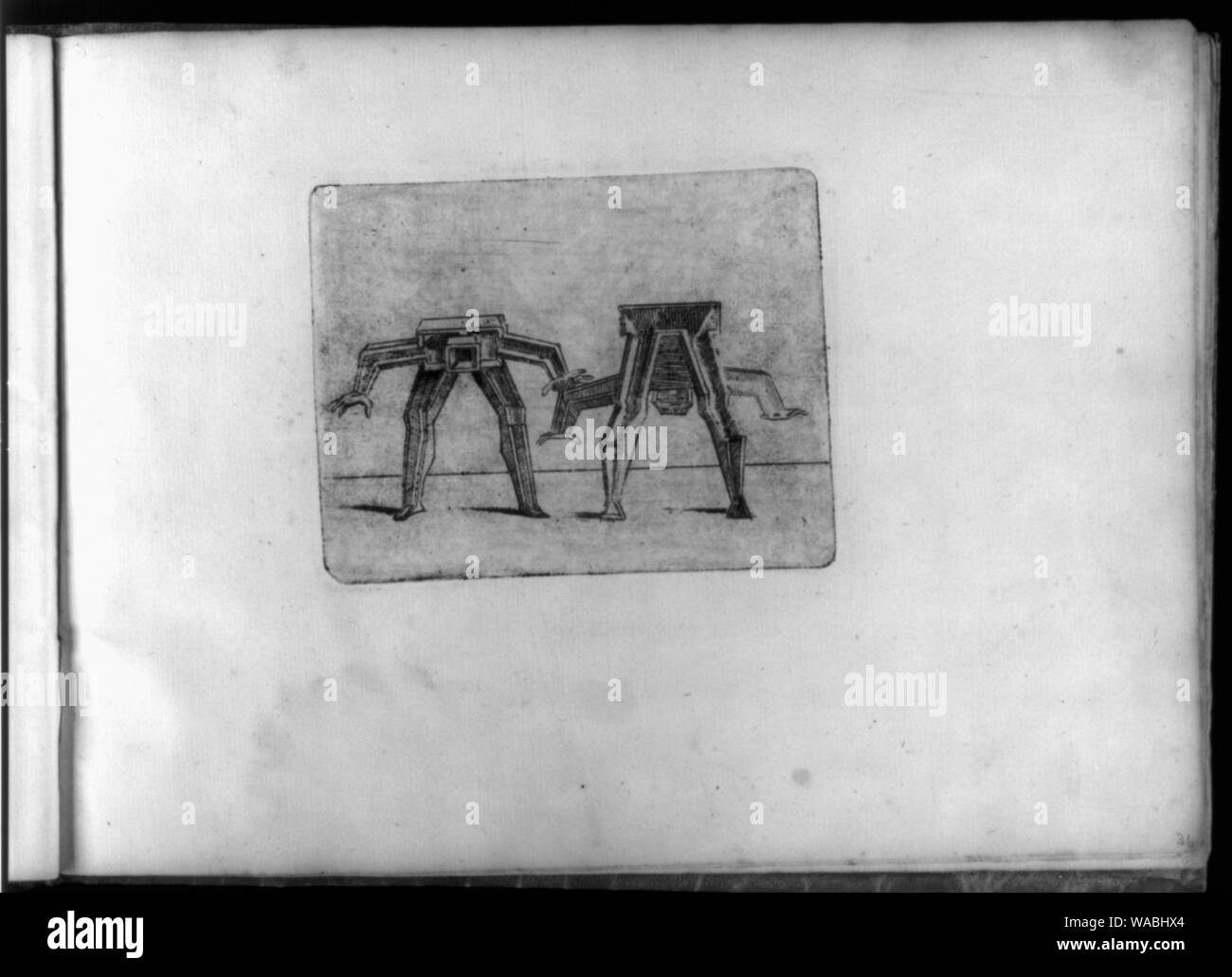Composite Zahlen in kubistischen und surrealistischen Stil besteht aus Materialien wie Kettenglieder, Rohre, Siebe und Tennis racquets Stockfoto