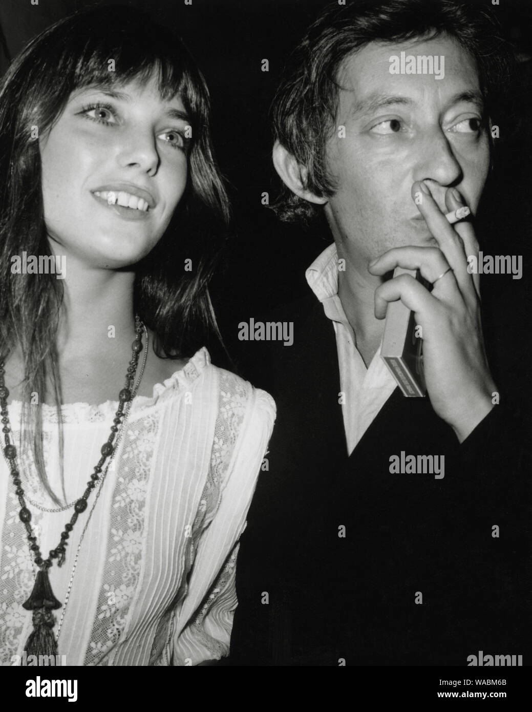 Jane Birkin, Serge Gainsbourg, zu der Zeit als sie waren Frankreich "Paar des Jahres gewählt", 1970 Datei Referenz #33848-402 THA Stockfoto