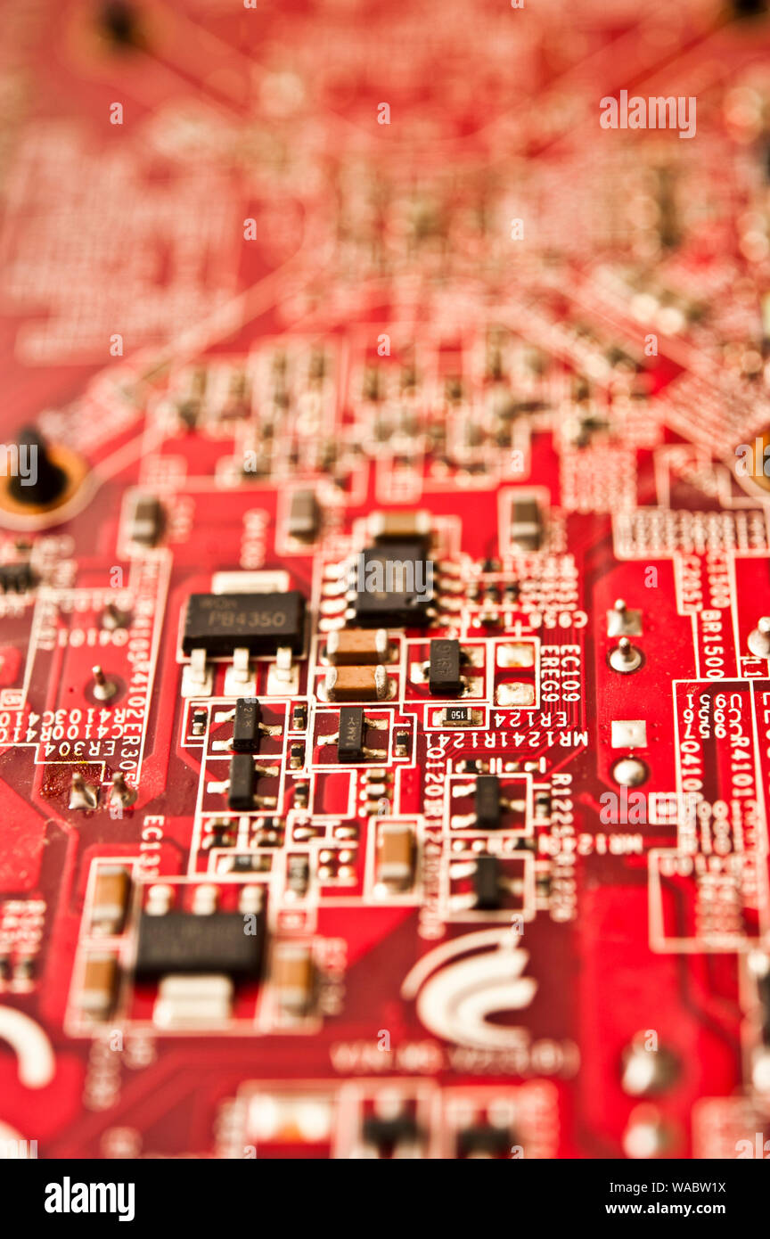 Grafikkarte Mainboard detail Stockfoto