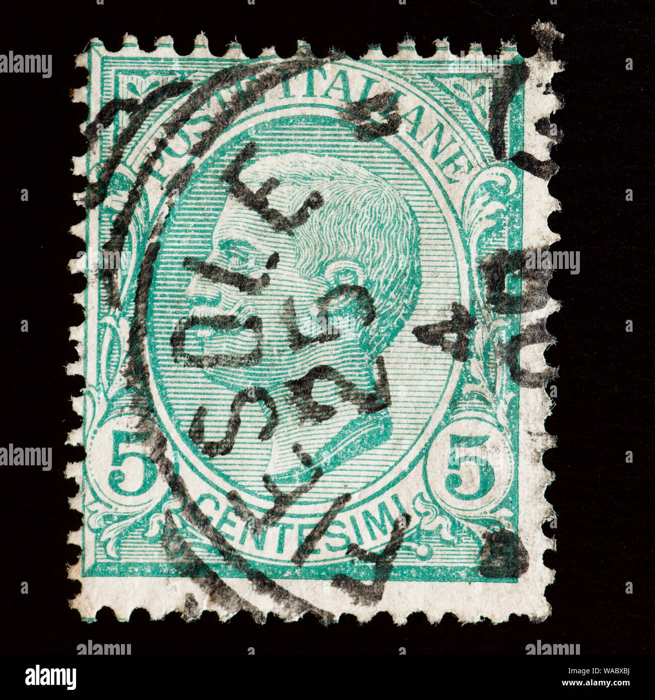 Italien Briefmarke - König Victor Emmanuel III. Stockfoto