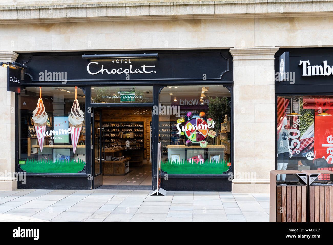 Hotel Chocolat store - Luxus Schokolade, SouthGate Einkaufszentrum, Badewanne, Großbritannien Stockfoto