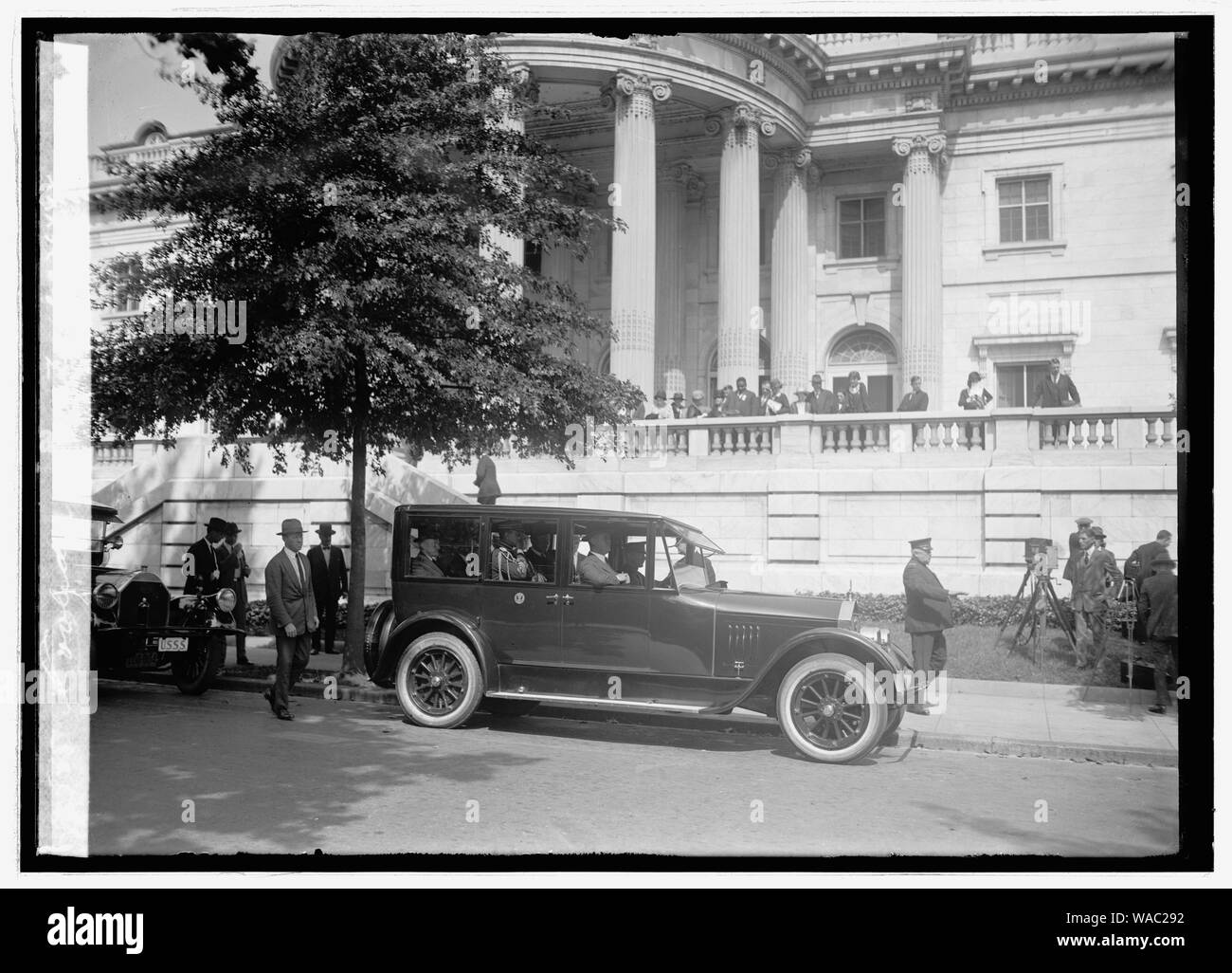 Coolidge im Auto Stockfoto