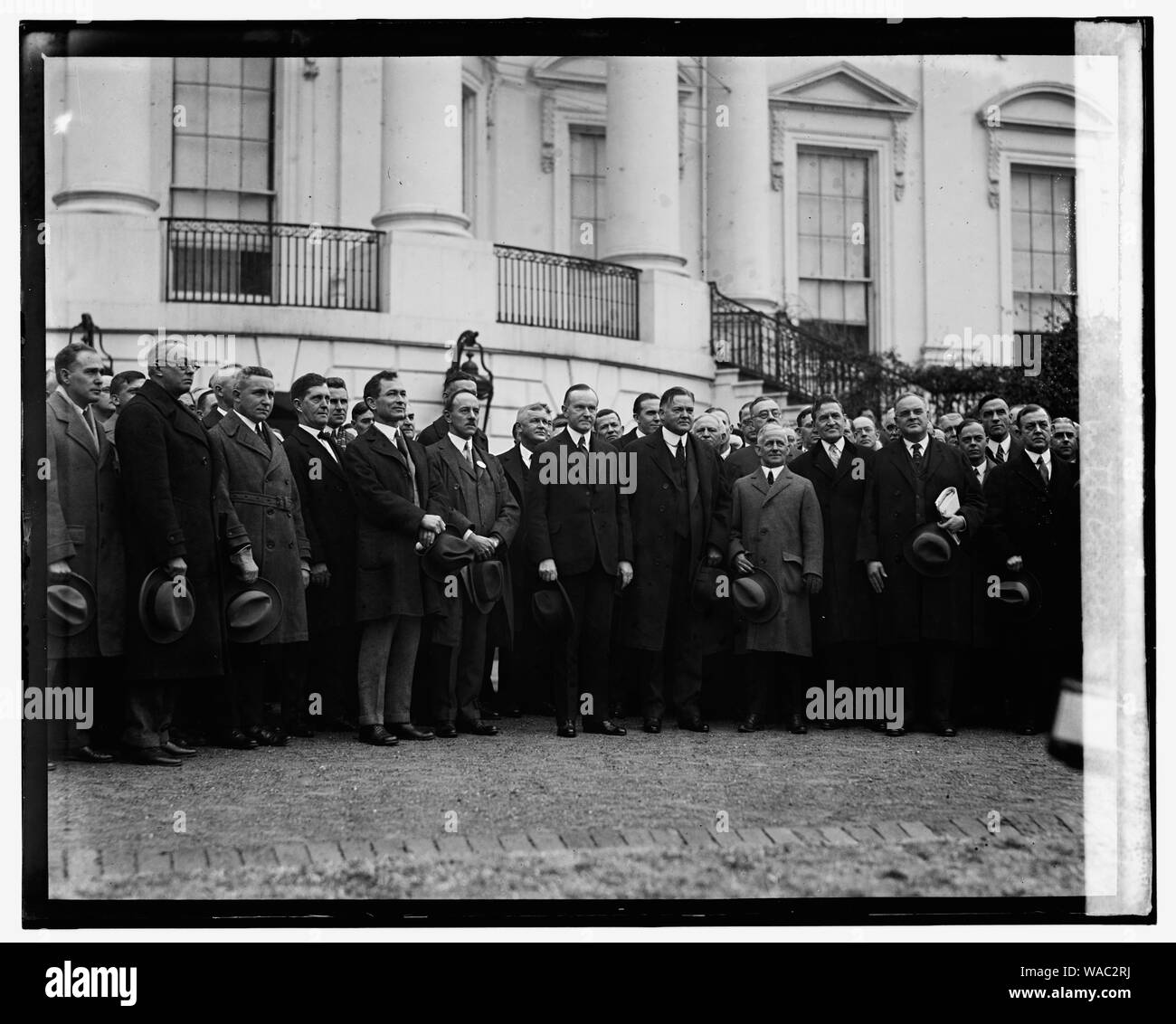 Coolidge mit Übereinkommen vom Verkehr Männer an W. H., 12/16/24 Stockfoto