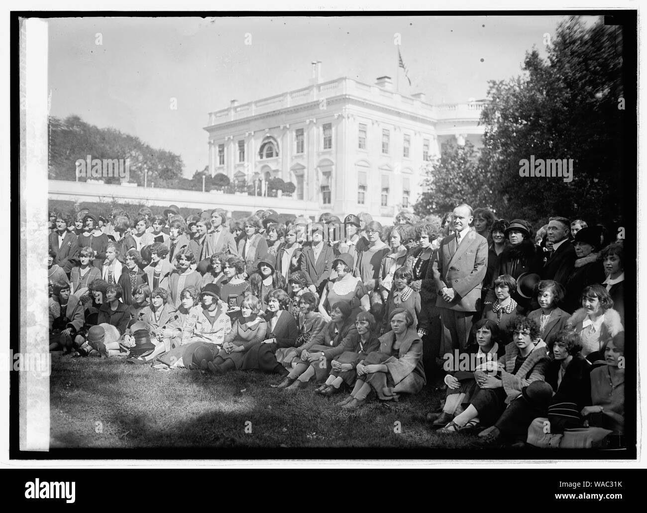 Coolidge mit High School Mädchen von Trenton NEW JERSEY, 10./11./24. Stockfoto