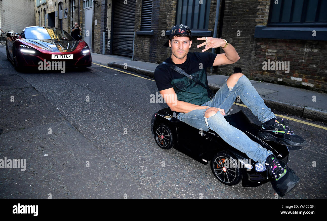 Joey Essex an der MTV Kinderbetten Fotoauftrag bei House Party, London. Stockfoto