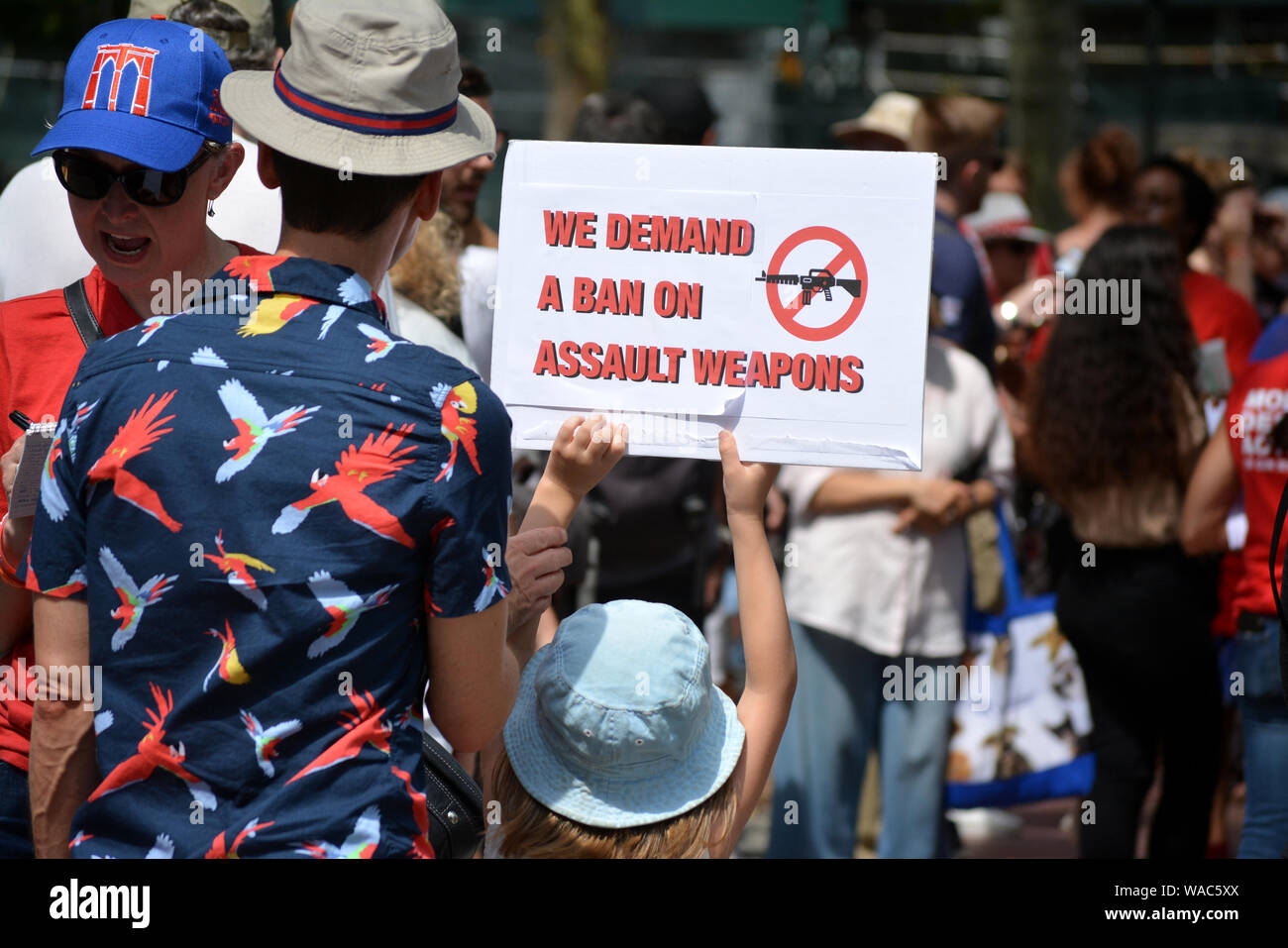 Protest für den gesunden Menschenverstand Waffengesetze in New York City Stockfoto