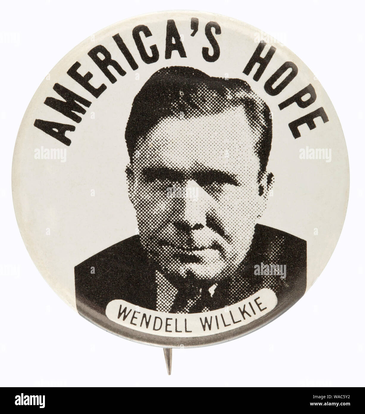 1940 Wendell Willkie US-Präsidentschaftswahlkampf Taste Stockfoto