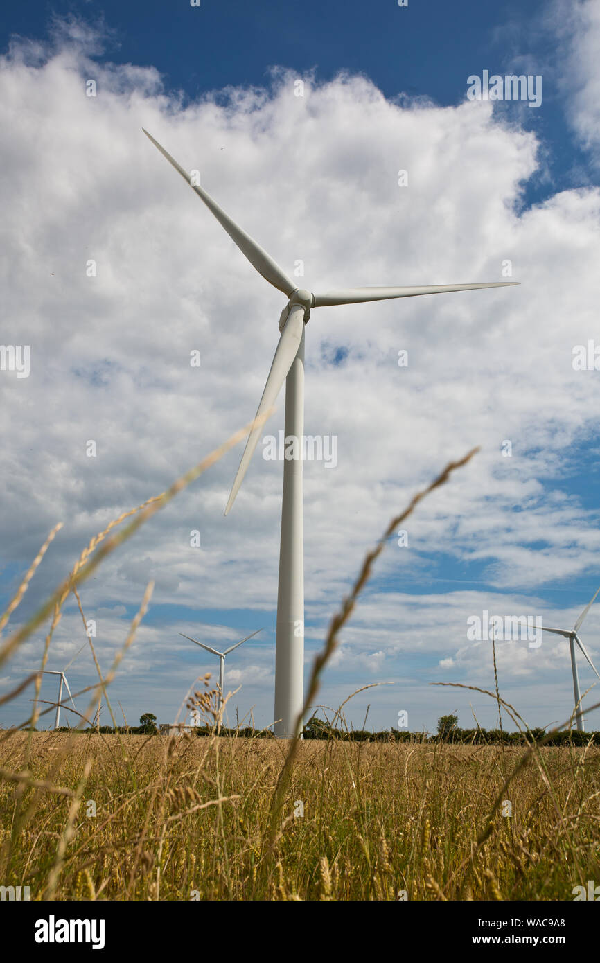 Erneuerbare Energien-Windenergie-Anlagen Stockfoto