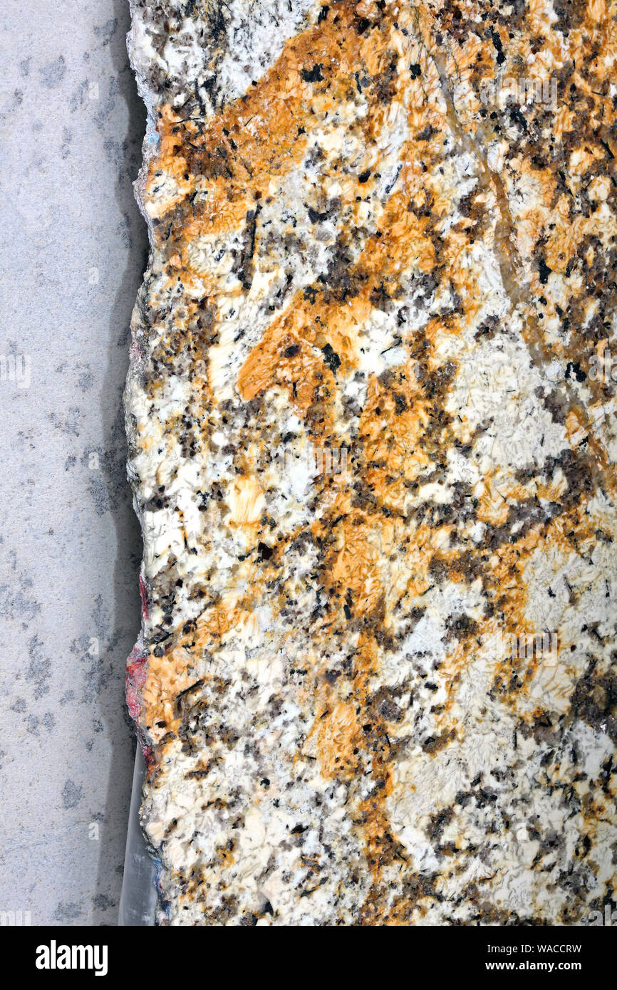 Marmor Steinplatte Material in der Nähe von Stockfoto